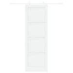 Sliding Door Manual White 78 x 232 cm Solid pine wood and steel 3333559