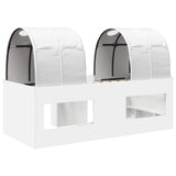 Kids'High Bed Frame with Tunnel White Engineered Wood 3423539