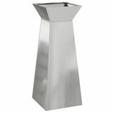 Pillar Planter 2 pcs Silver 40 x 40 x 100 cm 873863