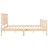 Bed Frame without Mattress 200x200 cm Solid Wood Pine 3192251