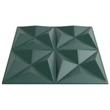 Wall Panels 12 pcs Green 50x50 cm XPS 3 m Origami 4100065