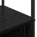 Coat Stand with Shoes Bench Black Oak 100 x 32 x 180.5 cm 8012032