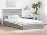 Storage Bed Grey Sonoma 100 x 200 cm Engineered Wood 3411241