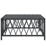 Garden Table Anthracite 70x70x34 cm Woven Fabric 364145