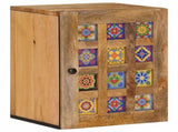 Bathroom Furniture Set with Door 5 pcs Natural Solid Mango Wood 3310099