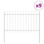Garden Fence White 15.3 x 1.2 m Powder-coated steel 3334181
