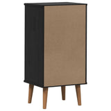 Chest of Drawers MOLDE Black 40 x 35 x 82 cm Solid Pine Wood 42020935
