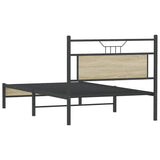 Bed Frame without Mattress Sonoma Oak 100x200 cm Engineered Wood 4106939