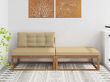 Sectional Sofa Units with Cushion 2 Piece Natural 900550