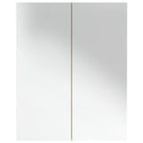 Bathroom Mirror Cabinet 60x15x75 cm MDF White and Oak 331530