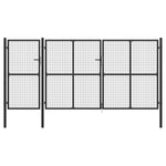 ZNTS Garden Gate Steel 400x150 cm Anthracite 144331