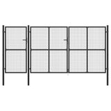 Garden Gate Steel 400x150 cm Anthracite 144331