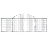 Arched Gabion Baskets 2 pcs 200x30x60/80 cm Galvanised Iron 3146068