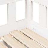 Daybed with Trundle and Drawers without Mattress White 90x200 cm 3302202