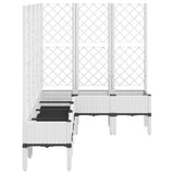 Garden Planter with Trellis White 160x120x142 cm PP 367939