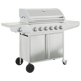 Gas BBQ Grill with 7 Burners Silver Stainless Steel 3214257