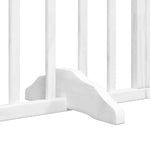 Dog Gate with Door Foldable 10 Panels White 800 cm Poplar Wood 3155563