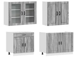 Kitchen Unit PORTO 4 pcs Grey Sonoma Engineered Wood 3438341