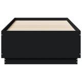 Bed Frame with LED without Mattress Black 90x190 cm Single 3209661