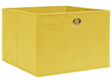 Storage Boxes 10 pcs Non-woven Fabric 28x28x28 cm Yellow 325225
