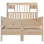ZNTS Bed Frame without Mattress 120x200 cm Solid Wood Pine 3323380