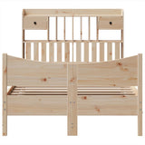 ZNTS Bed Frame without Mattress 120x200 cm Solid Wood Pine 3323380