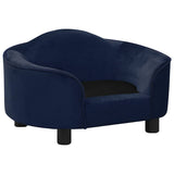 Dog Sofa Blue Plush, Solid Pine Wood 67 x 47 x 36 cm Dog Sofa 171088