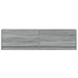 TV Wall Cabinet with LED Lights Grey Sonoma 140x31x38 cm 852374