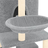 Cat Tree with Sisal Scratching Posts Light Grey 180 cm 171601