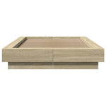 Bed Frame with LED Lights without Mattress Sonoma Oak 100x200cm 3281114