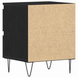 Bedside Cabinet 2 pcs Black oak 40 x 35 x 50 cm Engineered wood 863487