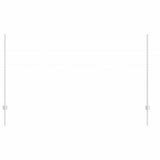 Embedded Fence Post 22 pcs Silver 180 cm Powder-Coated Steel 3335958