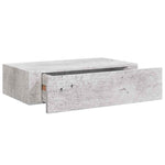 Wall Drawer Shelves 2 pcs Concrete Grey 40x23.5x10cm MDF 330252