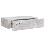 Wall Drawer Shelves 2 pcs Concrete Grey 40x23.5x10cm MDF 330252
