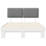 Bed Frame with Upholstered Headboard Light Grey 160 x 200 cm 877268