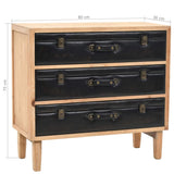 Drawer Cabinet Solid Fir Wood 80x36x75 cm 245778