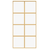 Sliding Door Gold 102.5x205 cm Clear ESG Glass and Aluminium 155186