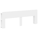 Headboard Cabinet with Storage White Engineered Wood 8001228