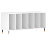 Record Cabinet White 100x38x48 cm Engineered Wood 831740