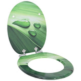 Soft-Close Toilet Seat 2 pcs Green Drop 44 x 38 cm MDF board 3414544