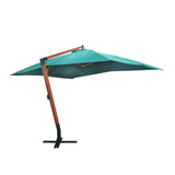 Floating Garden Parasol Green Polyester Large Height-Adjustable 40079