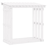 Firewood Rack White 108x64.5x109 cm Solid Wood Pine 822428