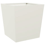 Garden Planters White 2 pcs 50x50x50 cm Steel 851069