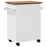 Kitchen Trolley BODO White and Brown 72x45x80 cm 4016876