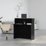 Reception Desk Black 100x50x103.5 cm Engineered Wood 859025