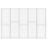 Gabion Wall with Covers Galvanised Steel 300x30x200 cm 147823