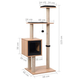 Cat Tree with Sisal Scratching Mat 123 cm 170920