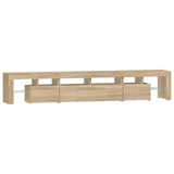 TV Cabinet with LED Lights Sonoma Oak 230x36.5x40 cm 3152788