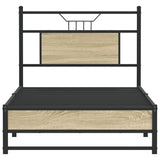 Bed Frame without Mattress Sonoma Oak 90x190 cm Single Engineered Wood 4106954