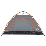 ZNTS Camping Tent 2-Person Grey and Orange Quick Release 4004163